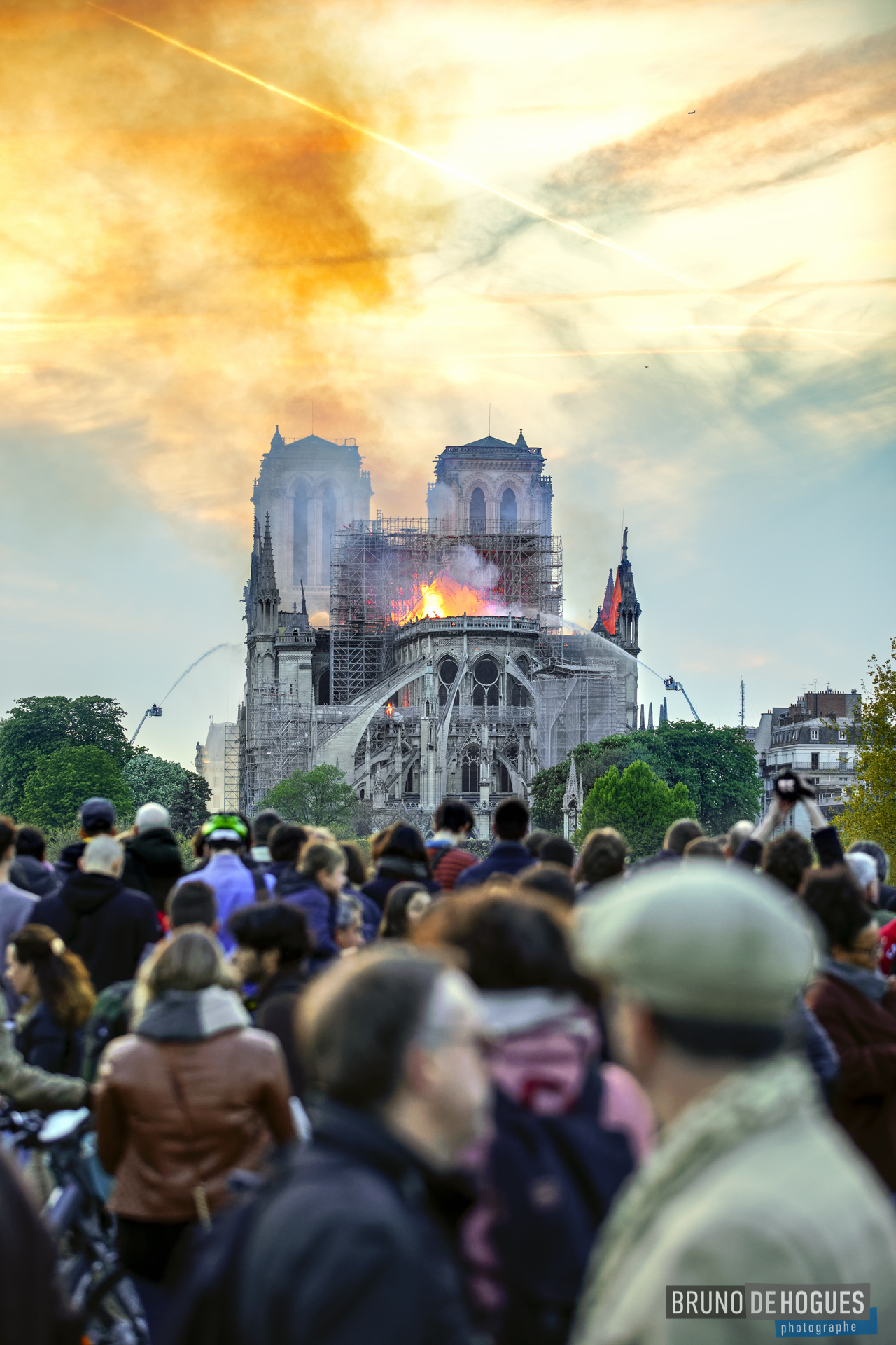 Incendie de la Cathédrale Notre-Dame de Paris le 15 Avril 2019 à Paris